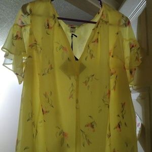 Yellow Floral Top